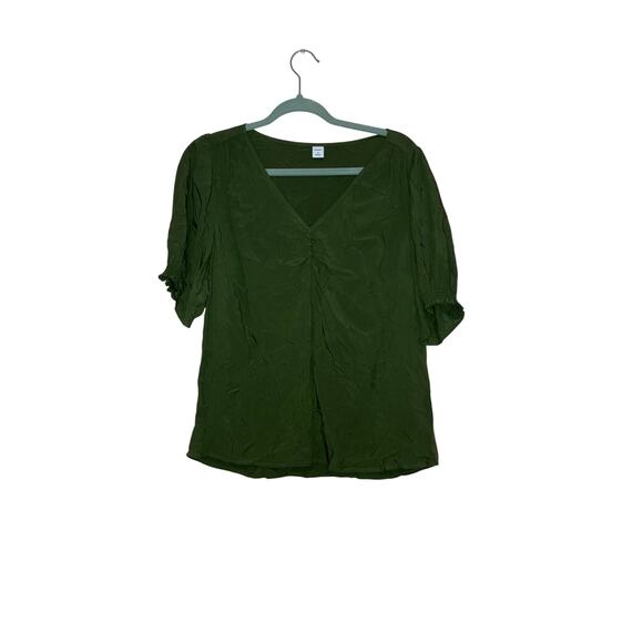 NWT Old navy green puff sleeve blouse size medium - Picture 1 of 6